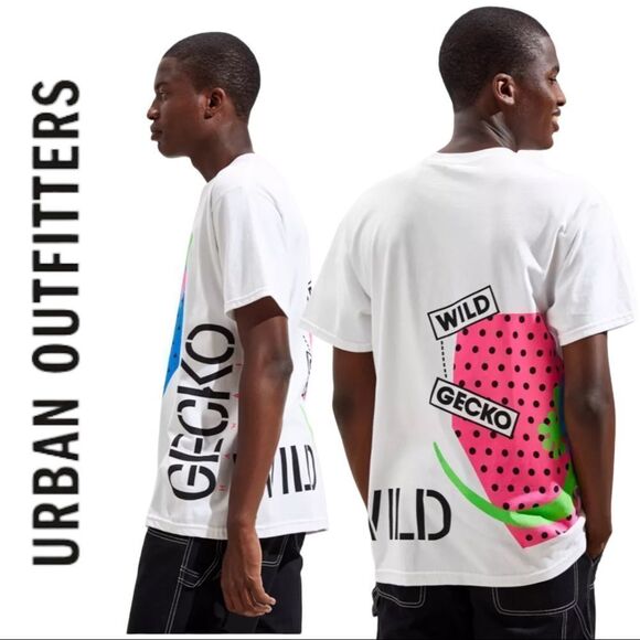 NEW Urban Outfitters UO Gecko Wrap Tee Shirt T-Shirt M - Picture 3 of 3